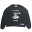 Play Hollywood Vintage‑Wash Black Cropped Crewneck Sweatshirt
