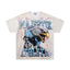 Majestik “Athletic” Eagle Rhinestone Vintage Tee(White)