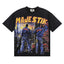 Majestik “City Graffiti” Skyline Vintage Tee(Black)