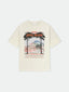 Rhude Hotel Rhude Villefranche Vintage Poster Oversized T‑Shirt Off‑White