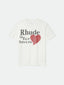 Rhude Is For Lovers Red Heart Graphic Oversized T‑Shirt Off‑White