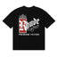 Rhude Crown Premium Filters Gothic Logo Black Oversized T‑Shirt