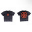 West Coast Choppers Dual‑Side Orange Cross Graphic Short Sleeve Tee