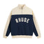 Rhude Color Block Quarter Zip Arch Logo Sweatshirt Navy