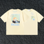 Rhude F1 Race Car Mountain Dual Sided Cream Oversized T‑Shirt