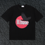Rhude Red Circle Crow Logo Black Oversized T‑Shirt