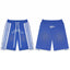 Roughplay Blue Side‑Stripe Snap Button Sweat Shorts