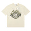 Rhude Ornate Crest Circular Emblem Vintage Cream Oversized T‑Shirt