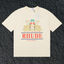 Rhude New Money Ornate Crest Cream Oversized T‑Shirt