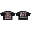 ROUGHPLAY Black Vintage Wash Boxy Cropped T‑Shirt