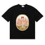 Rhude Chateau Rhude Vintage Wine Label Black Oversized T‑Shirt
