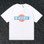 Rhude Retro Circle Box Logo White Oversized T‑Shirt