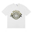 Rhude Ornate Crest Circular Emblem Vintage White Oversized T‑Shirt