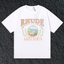 Rhude Saint Barts Paradise Laurel Crest White Oversized T‑Shirt