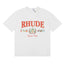 Rhude Yacht Club Bay Of Angels Flag Crest Vintage White Oversized T‑Shirt