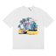 Rhude Tropical Beach Hut Palm Tree Retro White Oversized T‑Shirt