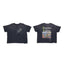Play Hollywood Drugstore Cowboy Front‑Back Dual‑Print Gothic‑Font Cropped Boxy Short‑Sleeve Tee