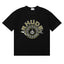 Rhude Ornate Crest Circular Emblem Vintage Black Oversized T‑Shirt