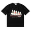 Rhude Regatta Racing Champions Sailboat Monaco Black Oversized T‑Shirt