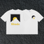 Rhude Sun Mountain Square Back Panel Dual Sided White Oversized T‑Shirt