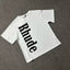 Rhude Men Large Vertical Font Boxy Fit Streetwear Tee