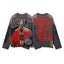 Roughplay Astro Boy Rocket Vintage Acid Wash Distressed Long Sleeve T‑Shirt