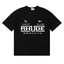 Rhude Yacht Club Regatta Flag Logo Black Oversized T‑Shirt
