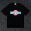 Rhude Retro Circle Box Logo Black Oversized T‑Shirt
