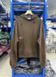 Play Hollywood Vintage‑Wash Brown Cropped Oversized Hoodie