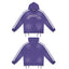 Roughplay Purple Side‑Stripe Zip‑Up Hoodie