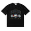 Rhude Arch Logo Sailing Wheel‑Flag Print Crew Neck Casual T‑Shirt