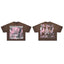 ROUGHPLAY Brown Vintage Wash Boxy Cropped T‑Shirt