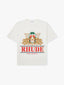 Rhude New Money Parrot Crest Graphic Oversized T‑Shirt Off‑White