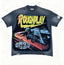 Roughplay Vintage Faded Charcoal Oversized Tee