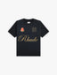 Rhude Gold Script Badge 02 Oversized T‑Shirt Black