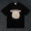 Rhude Vintage Palm Globe Black Oversized T‑Shirt