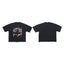 Play Hollywood Kiari Offset Red‑Text Square‑Portrait Cropped Boxy Short‑Sleeve Tee