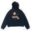 Play Hollywood Vintage‑Wash Black Cropped Hoodie