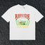 Rhude Saint Barts Island Wreath Badge White Oversized T‑Shirt