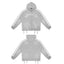 Roughplay Heather Grey Stripe Zip‑Up Hoodie