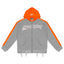 Roughplay Color‑Block Grey Orange Zip‑Up Hoodie