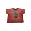 Play Hollywood Dario Argento Horror‑Collage Triangle‑Symbol Rusted‑Red Cropped Boxy Short‑Sleeve Tee