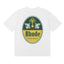 Rhude Vintage Oval Crest Back Logo White Oversized T‑Shirt