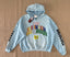 Play Hollywood Vintage‑Wash Light Blue Oversized Hoodie