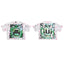 ROUGHPLAY Pink‑White Tie‑Dye Boxy Cropped T‑Shirt