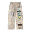 Play Hollywood Retro Earth‑Tone Camo Wash Wide Leg Sweatpants