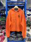 Play Hollywood Vintage‑Wash Orange Zip‑Up Oversized Hoodie