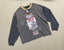 Play Hollywood Vintage‑Wash Grey Cropped Long Sleeve T‑Shirt