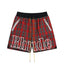 Rhude Red Tartan Plaid Outline Logo Shorts