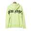 Palm Angels Curved Logo Back Shoulder Hoodie - Neon Yellow/Black